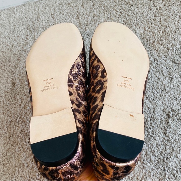 Kate Spade Metallic Leather Leopard Print Versatile Wear Loafers Size 9M - Picture 5 of 9
